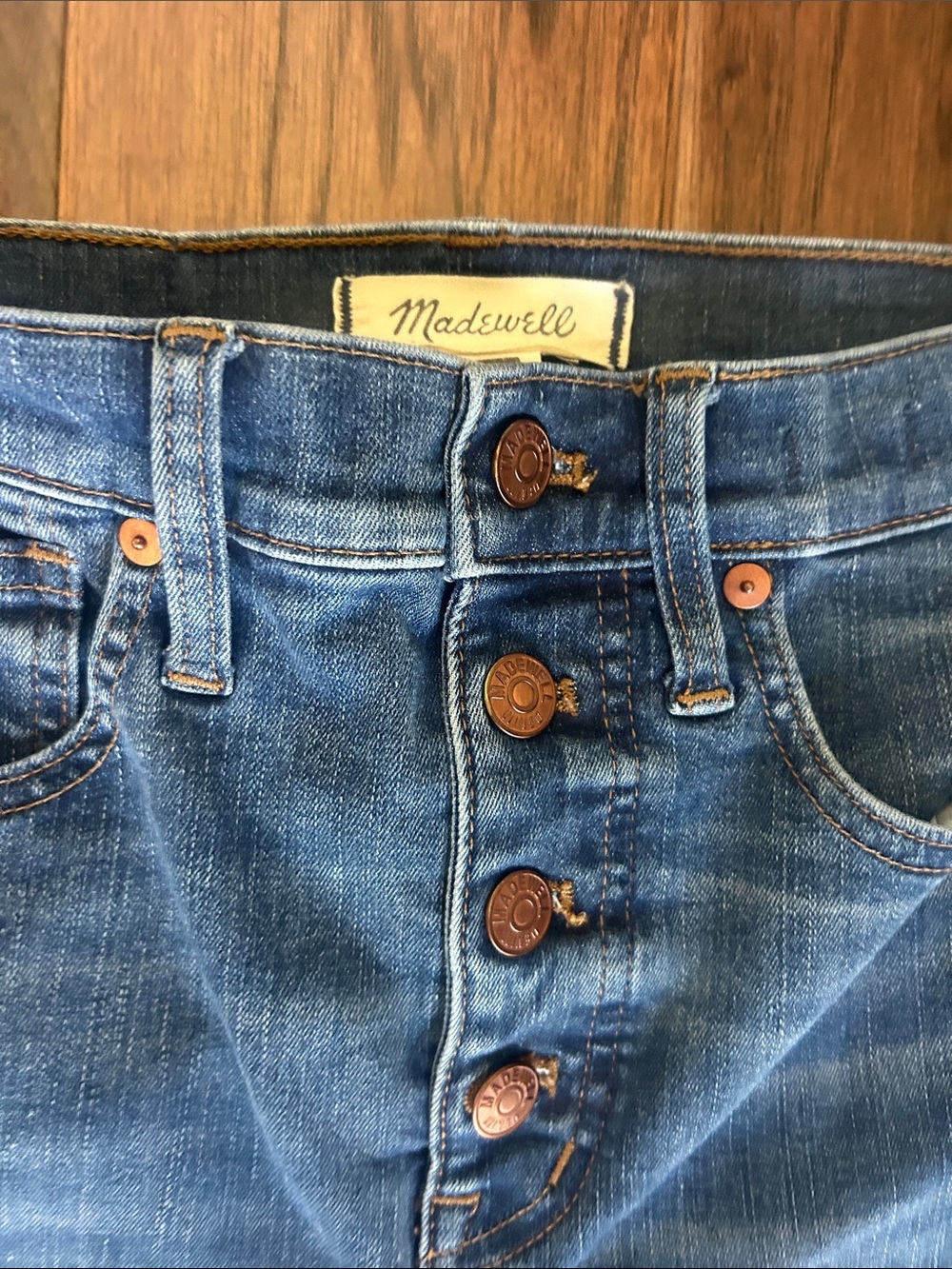 Madewell 11 inch High-Rise Women’s Button Fly Skinny Jeans 25P - Picture 3 of 6
